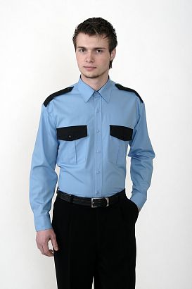 Рубашка охранника в заправку длинный рукав оптом