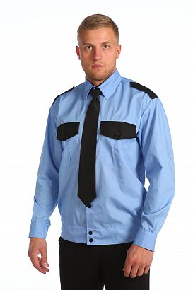 Рубашка охранника на резинке длинный рукав оптом